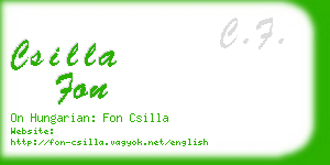 csilla fon business card